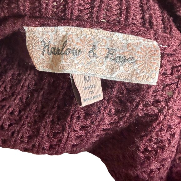 Harlow & Rose open front cardigan Medium maroon - Picture 8 of 9